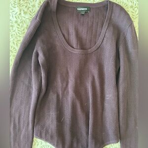 Express long sleeve purple body suit